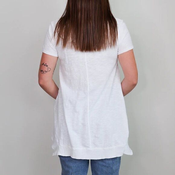 Bobi White Square Hem Tee. Size Large. New with Tag (NWT)! - Picture 2 of 11